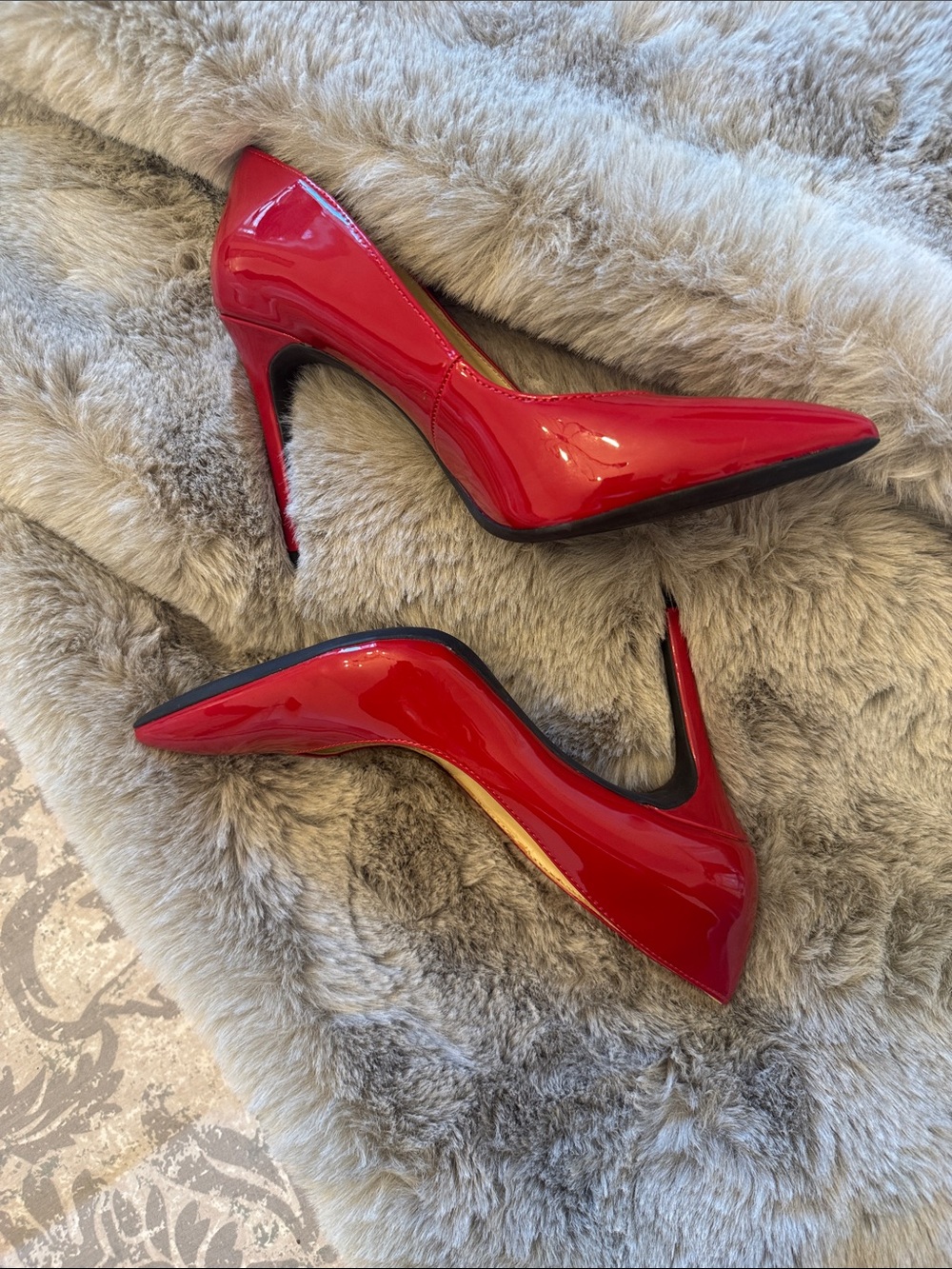 Jessica Simpson Red Patent Pointed Stiletto Pumps